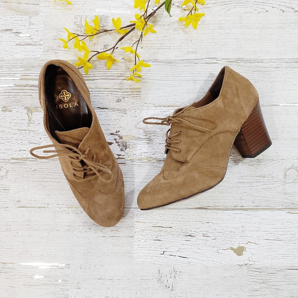 Isola Elizabeth suede booties size 7.5